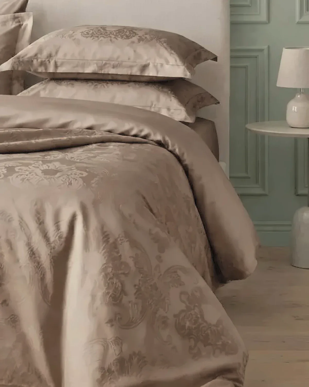 Постільна білизна Capital Home Lux Jacquard, сатин-жакард, євро, візон, фото 3