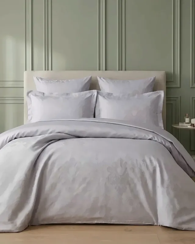 Постільна білизна Capital Home Lux Jacquard, сатин-жакард, євро, сірий