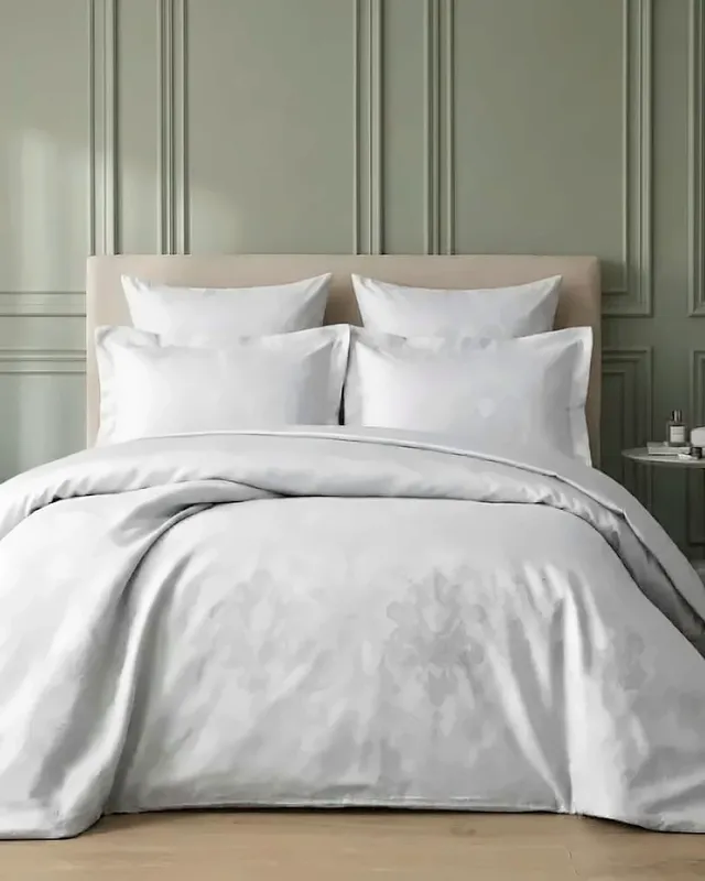 Постільна білизна Capital Home Lux Jacquard, сатин-жакард, євро, білий