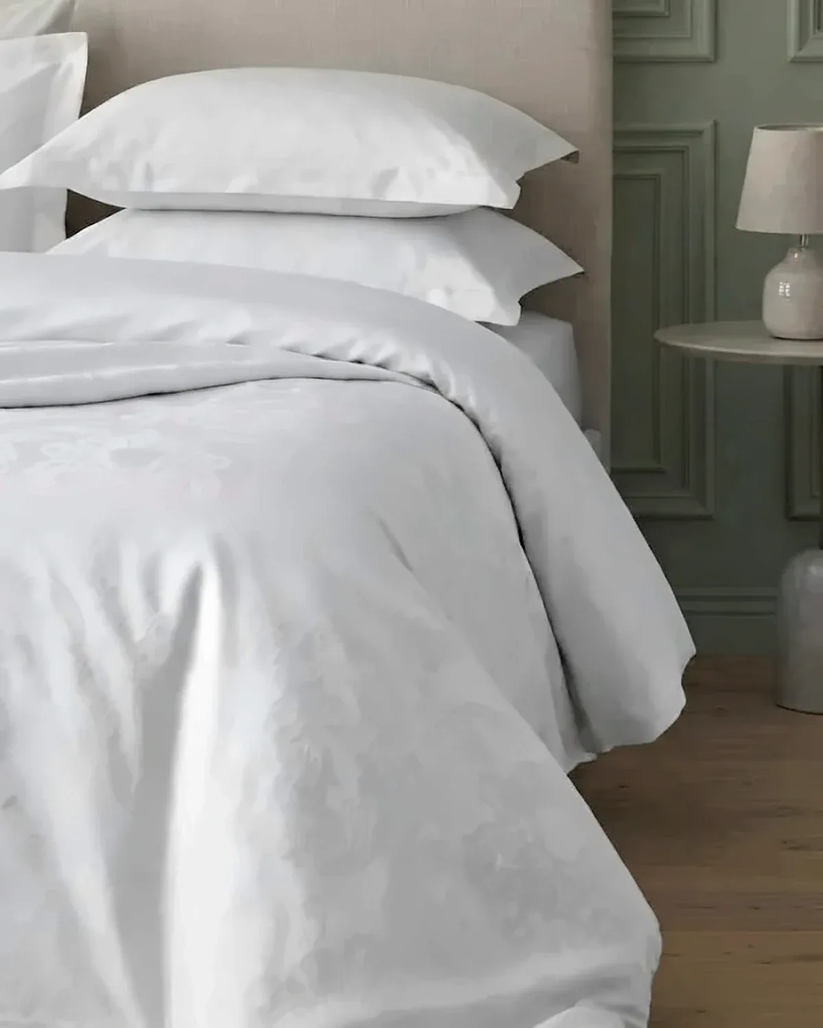 Постільна білизна Capital Home Lux Jacquard, сатин-жакард, євро, білий, фото 3