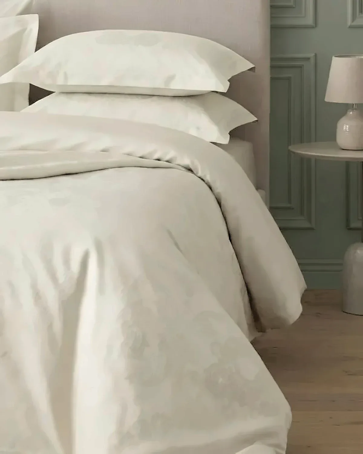 Постільна білизна Capital Home Lux Jacquard, сатин-жакард, євро, кремовий, фото 3